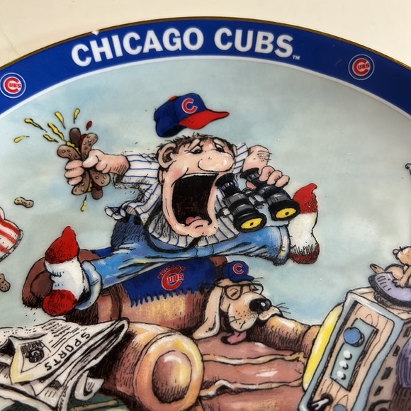 Danbury Mint CHICAGO CUBS FAN 8" Collectors Plate designed by Gary Patterson - Picture 5 of 7